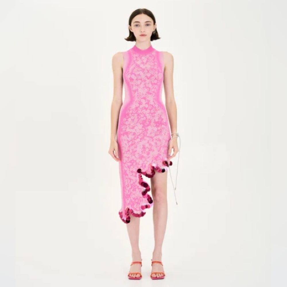 PH5 IRIS SIGNATURE WAVY DRESS WITH SEQUINS sz SMALL